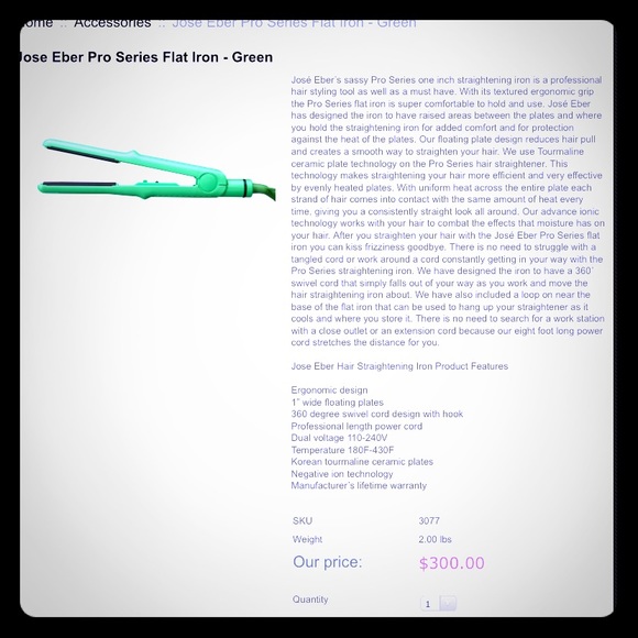 Jose Eber Professional flat iron - Picture 1 of 4